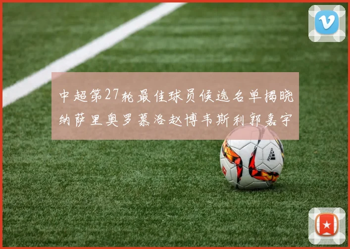 中超第27轮最佳球员候选名单揭晓纳萨里奥罗慕洛赵博韦斯利郭嘉宇争夺荣誉
